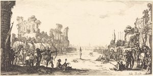 The Ordeal by Arrows (Saint Sebastian) av Jacques Callot