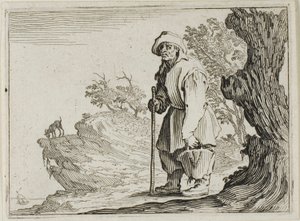 Bonden som bærer bagen sin, fra The Caprices av Jacques Callot