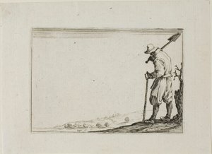 Bonden som bærer spaden på skulderen, fra The Caprices av Jacques Callot