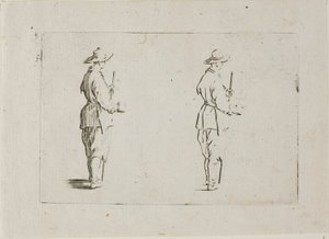 Bonden holder en beger, fra The Caprices av Jacques Callot