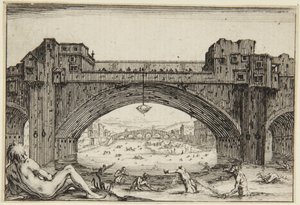 Ponte Vecchio, Firenze av Jacques Callot