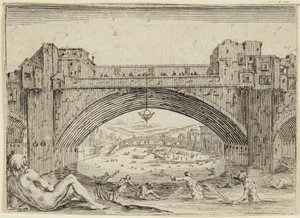 Ponte Vecchio, Firenze av Jacques Callot