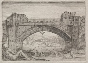 Ponte Vecchio, Firenze av Jacques Callot