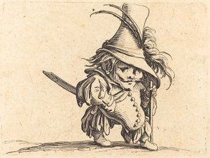 The Potbellied Mann med den høye hatten av Jacques Callot