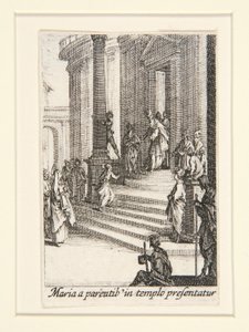 The Presentation of the Virgin, nr.3 fra The Life of the Virgin av Jacques Callot
