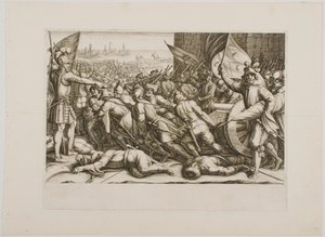 Troppenes gjeninnskiping, fra serien «Ferdinand de Medicis liv» av Jacques Callot