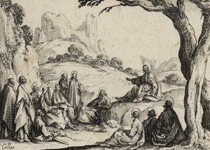 Bergprekenen, 1635 av Jacques Callot