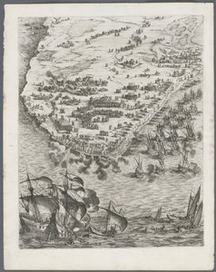 Beleiringen av La Rochelle: Plate 10, 1628-1630. av Jacques Callot