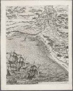 Beleiringen av La Rochelle: Plate 12, 1628-1630. av Jacques Callot