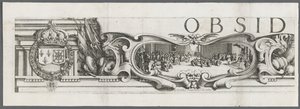 Beleiringen av La Rochelle: Plate 1, 1628-1630. av Jacques Callot