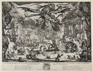 Fristelsen til Saint Anthony av Jacques Callot