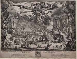 The Temptation of Saint Anthony andre versjon, 1635. av Jacques Callot