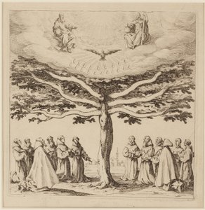 The Tree of St. Francis, ca. 1619 (radering) av Jacques Callot