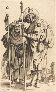 De to pilegrimer, ca. 1622. av Jacques Callot