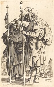 De to pilegrimer, ca. 1622. av Jacques Callot