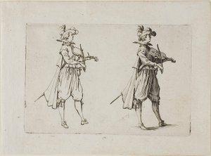 Fiolinspilleren, fra The Caprices av Jacques Callot