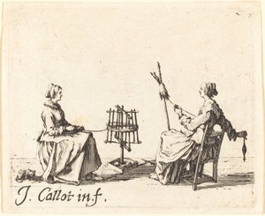 The Winder og the Spinner av Jacques Callot