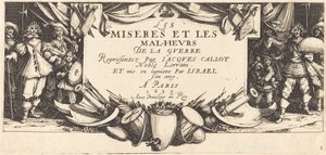 Tittelside for "The Large Miseries of War" av Jacques Callot