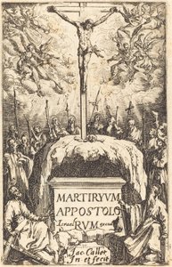 Tittelside for "Apostlenes martyrdommer" av Jacques Callot