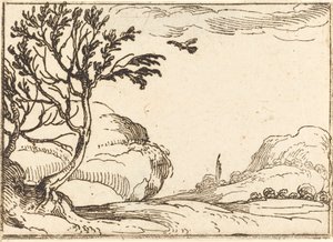 Turteldue som flyr i ørkenen av Jacques Callot