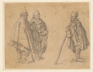 To studier av tiggere av Jacques Callot