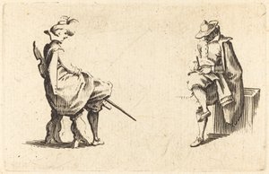 To sittende figurer, ca. 1622. av Jacques Callot