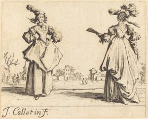 To samfunnskvinner av Jacques Callot