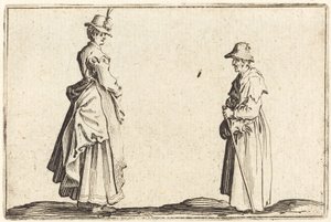 To kvinner i profil av Jacques Callot