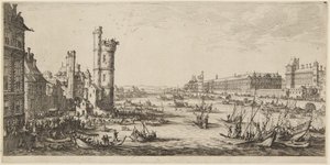 Utsikt over Louvre av Jacques Callot