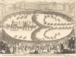 Utsikt over festivalen, 1616. av Jacques Callot
