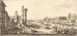 Utsikt over Louvre av Jacques Callot