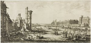 Utsikt over Louvre av Jacques Callot