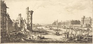 Utsikt over Louvre av Jacques Callot