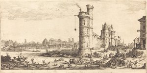 Utsikt over Pont Neuf av Jacques Callot
