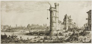 Utsikt over Pont Neuf av Jacques Callot