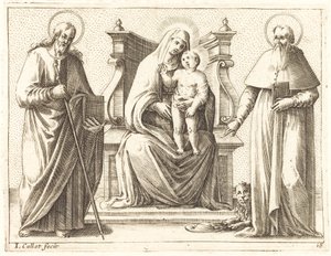 Jomfru og barn med de hellige James og Hieronymus av Jacques Callot