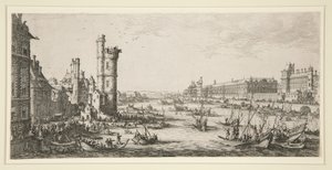 Utsikt over Louvre av Jacques Callot