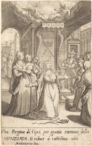 dronning av Kypros av Jacques Callot after Donato Mascagni