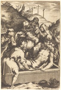 Gravleggingen av Jacques Callot after Ventura Salimbeni