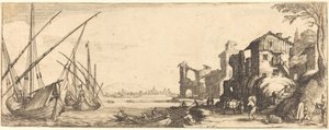 Den lille havnen av Jacques Callot or Follower of Jacques Callot