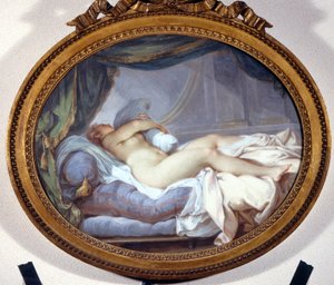 Kvinne som klemmer en pute. Jacques Charlier av Jacques Charlier