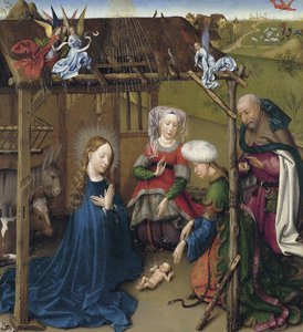 Fødselen, ca 1435 av Jacques Daret