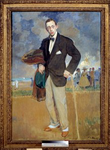 Portrett en pied av Igor Stravinsky (Stravinsky) (1882-1971) komponist. Maleri av Jacques Emile (Jacques-Emile) Blanche (1861-1942) av Jacques Emile Blanche