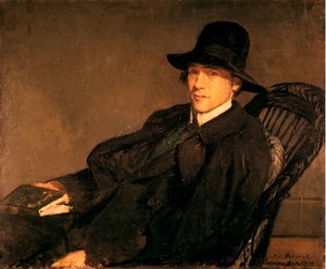 Portrett av Andre Gide 1869-1951, 1912. av Jacques Emile Blanche
