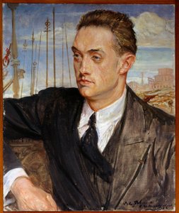 Portrett av den franske forfatteren Henri de Montherlant (1896-1972) Maleri av Jacques Emile (Jacques-Emile) Blanche (1861-1942) 1924 Søn. 0,54x0,45 m Rouen, Museum of Fine Arts av Jacques Emile Blanche