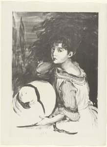 Portret van Wanda Zielinska kjent som Pouponne Ung jente (baby) The Trial (serietittel) av Jacques Emile Blanche