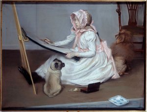 Ung jentetegning Maleri av Jacques Emile (Jacques-Emile) Blanche (1861-1942), 1900-tallet. Rouen, Musee des Beaux Arts. av Jacques Emile Blanche