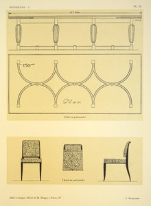 Spisestue IV, Hotel de M. Berger, i Paris, illustrasjon fra 'Interieurs' av Leon Moussinac, pub. Albert Levy, 1924-26