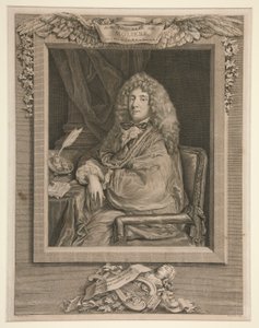Portrett av Moli?re av Jacques Firmin Beauvarlet