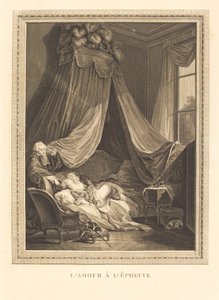 Kjærlighet på prøve av Jacques Firmin Beauvarlet after Pierre Antoine Baudouin